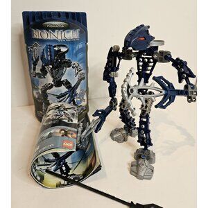 LEGO Bionicle Toa Hordika Nokama Set 8737 Instructions and case, Missing 1 Piece